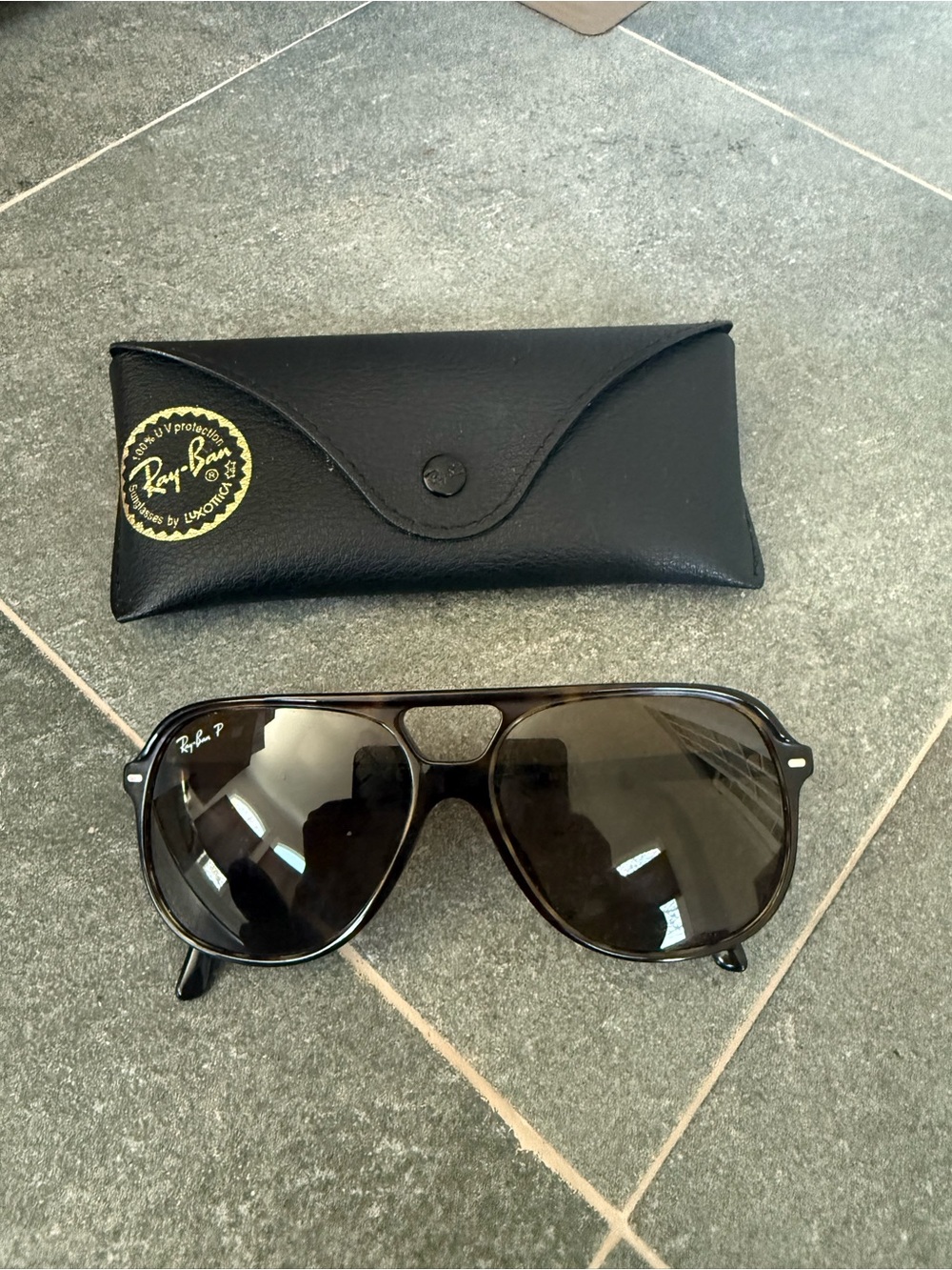 Ray-Ban Bill Tortoiseshell Sunglasses with Brown Lenses